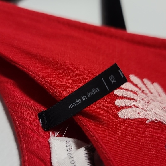 ANTHROPOLOGIE AKEMI + KIN "Lila" Embroidered Linen Blend Floral Dress Size XS - Picture 3 of 16